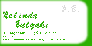 melinda bulyaki business card